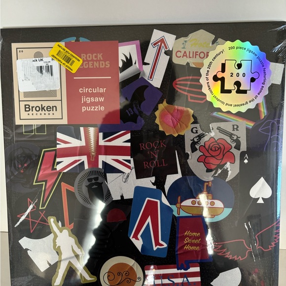 Broken Records Rock Legends Circular Jigsaw Puzzle New color Multi 200 Pieces - Picture 3 of 9
